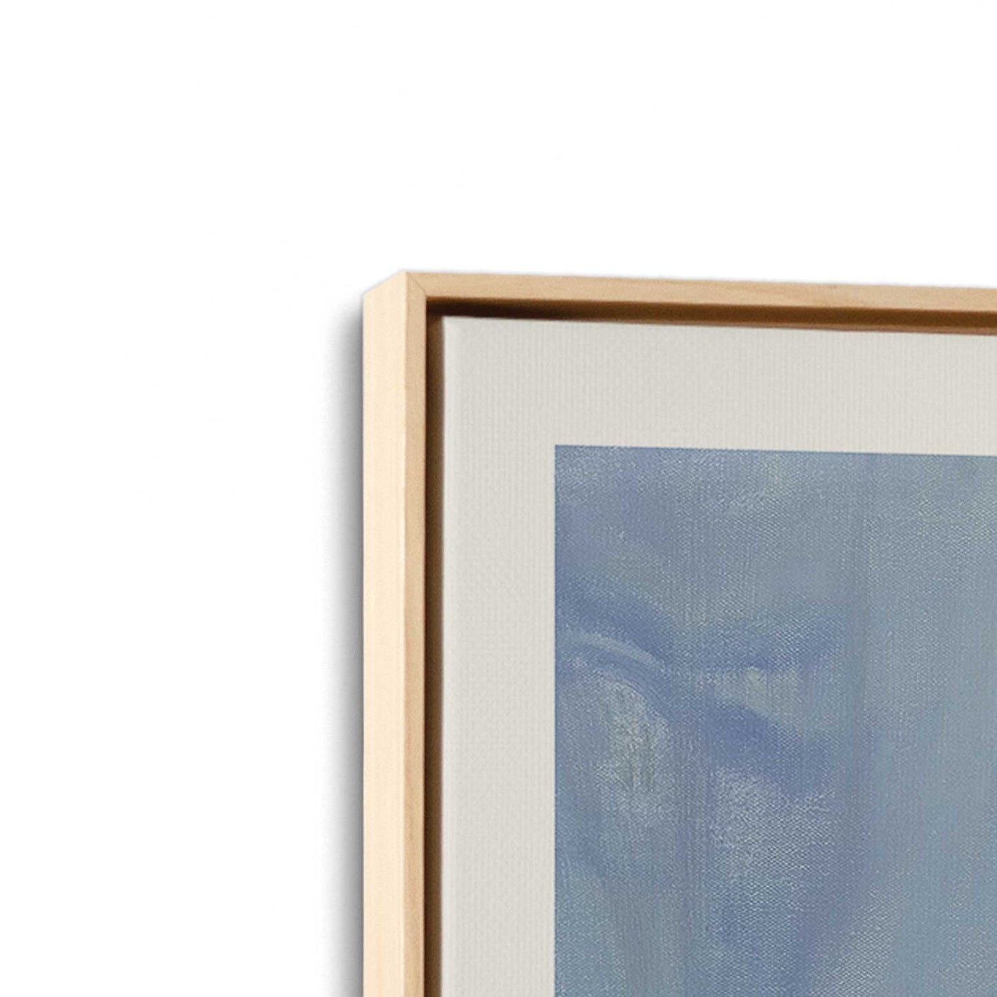 [Color:American Maple], Picture of art in a American Maple frame at an angle