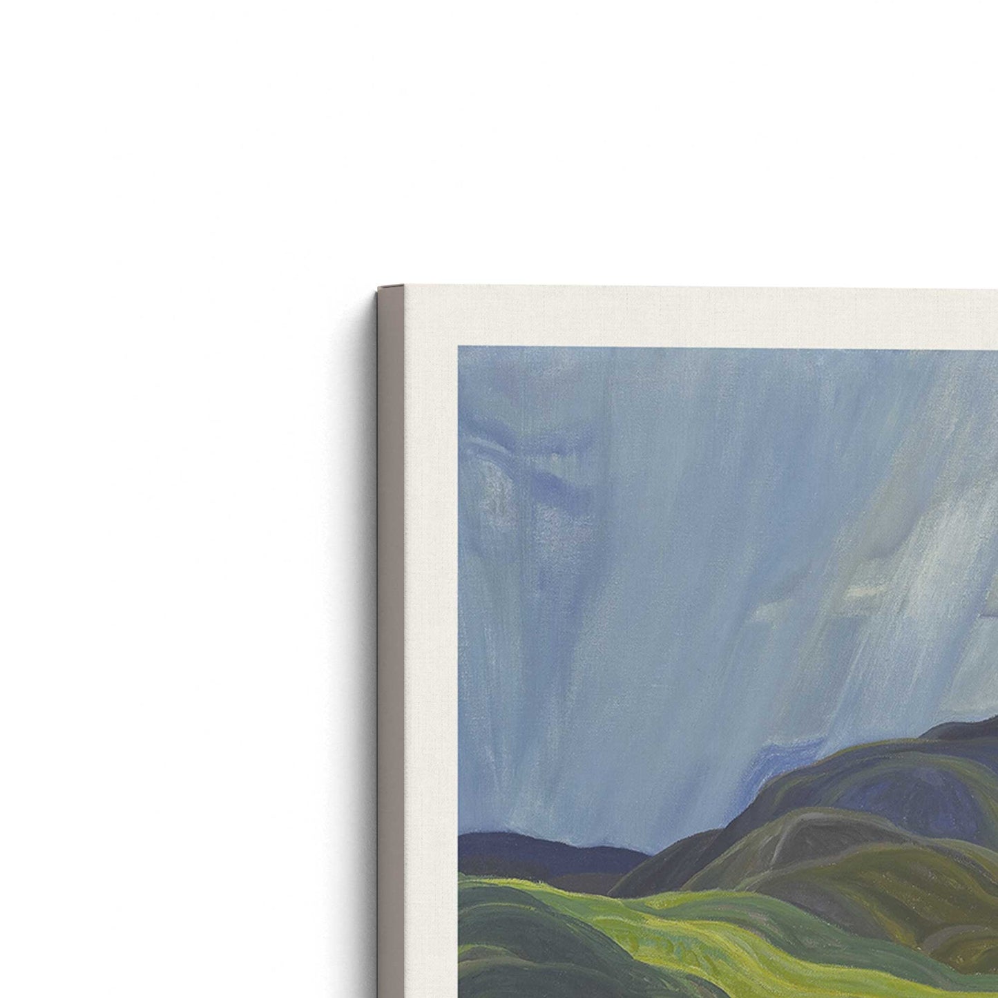 [Color:Stretched Canvas], Picture of the corner of the art