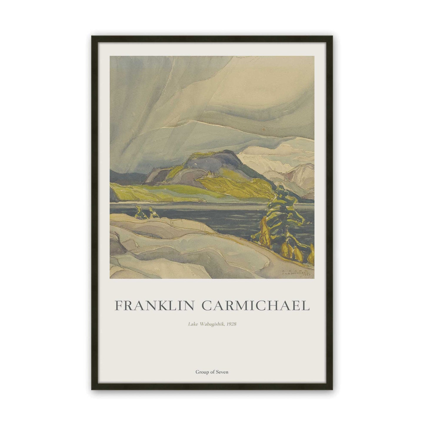 [Color:Satin Black], Picture of art in a Satin Black frame