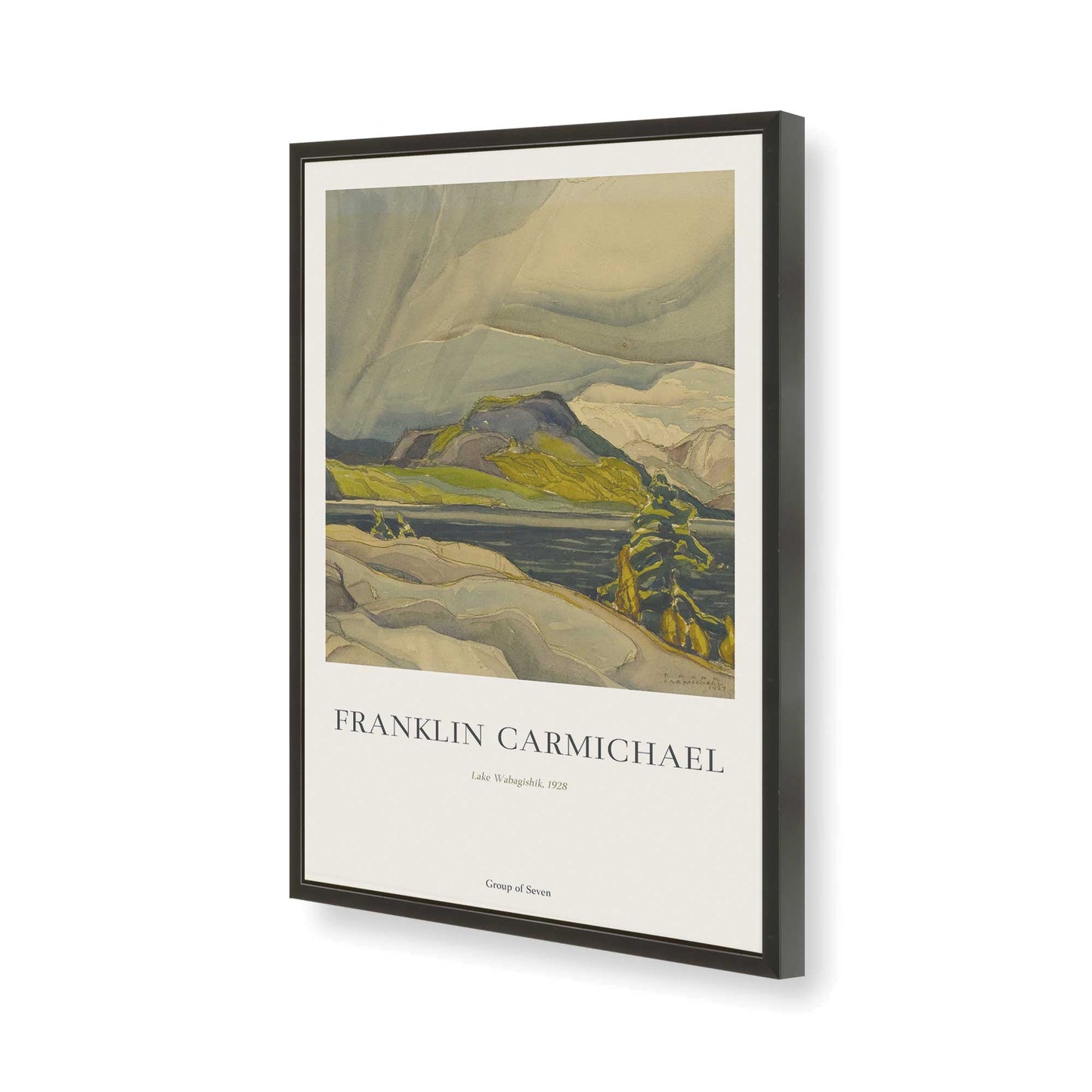 [Color:Satin Black], Picture of art in a Satin Black frame of the corner