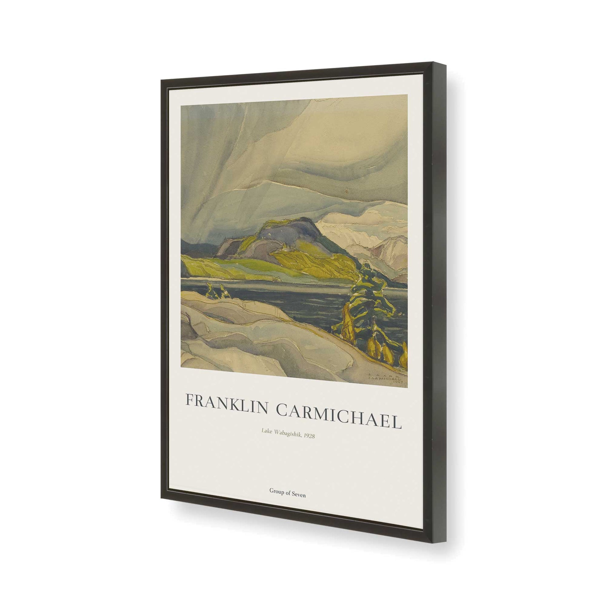 [Color:Satin Black], Picture of art in a Satin Black frame of the corner