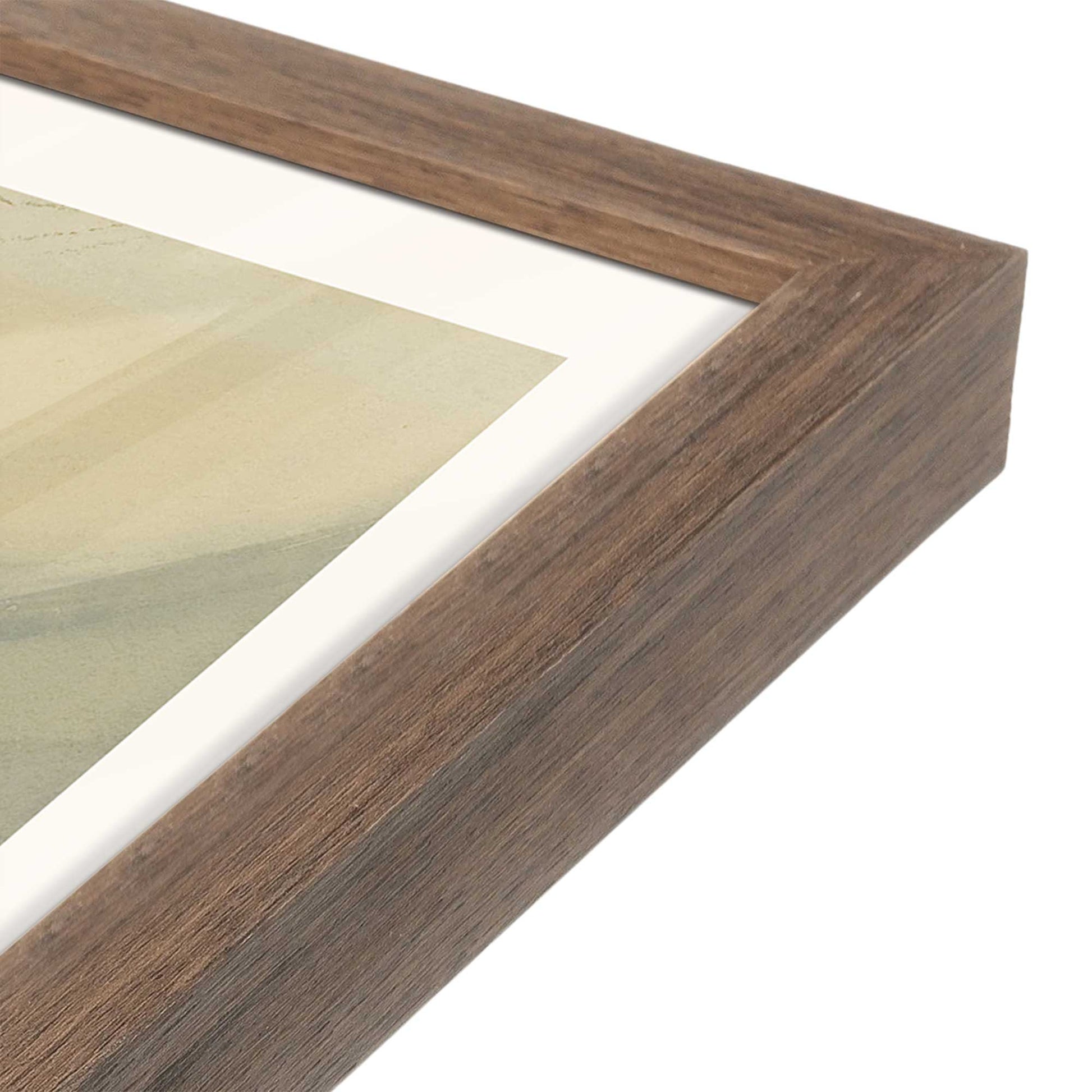 [Color:Walnut], Picture of art in a Walnut frame at an angle