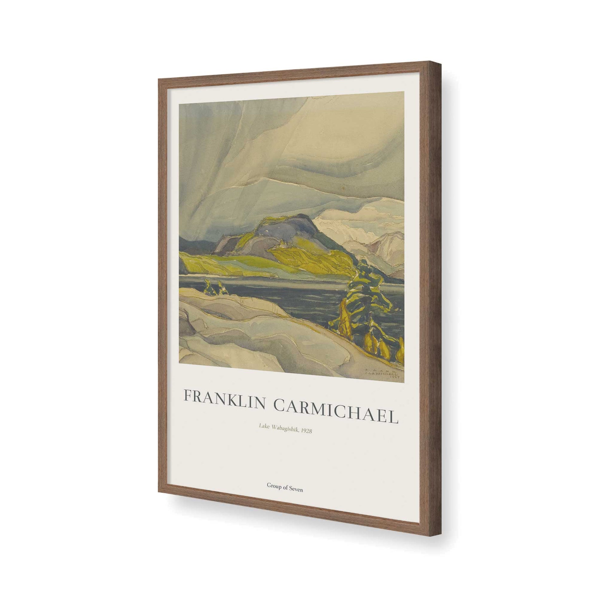 [Color:Walnut], Picture of art in a Walnut frame of the corner