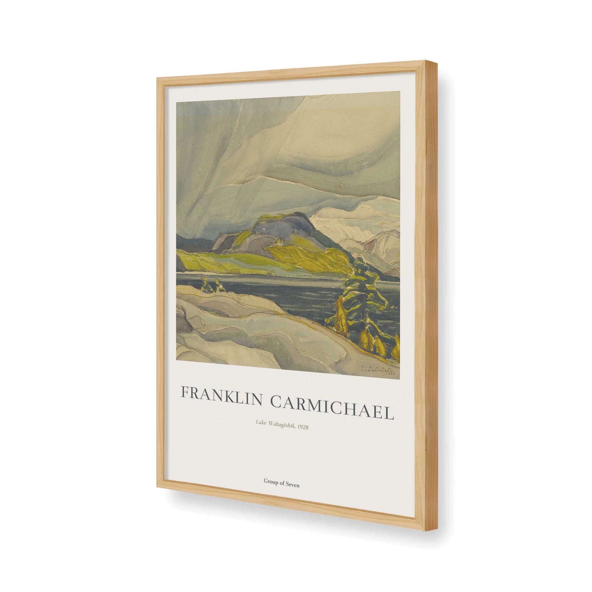 [Color:American Maple], Picture of art in a American Maple frame of the corner