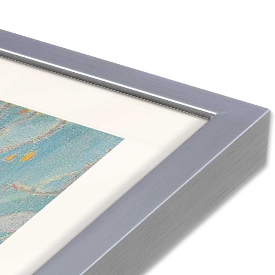 [Color:Polished Chrome], Picture of art in a Polished Chrome frame at an angle