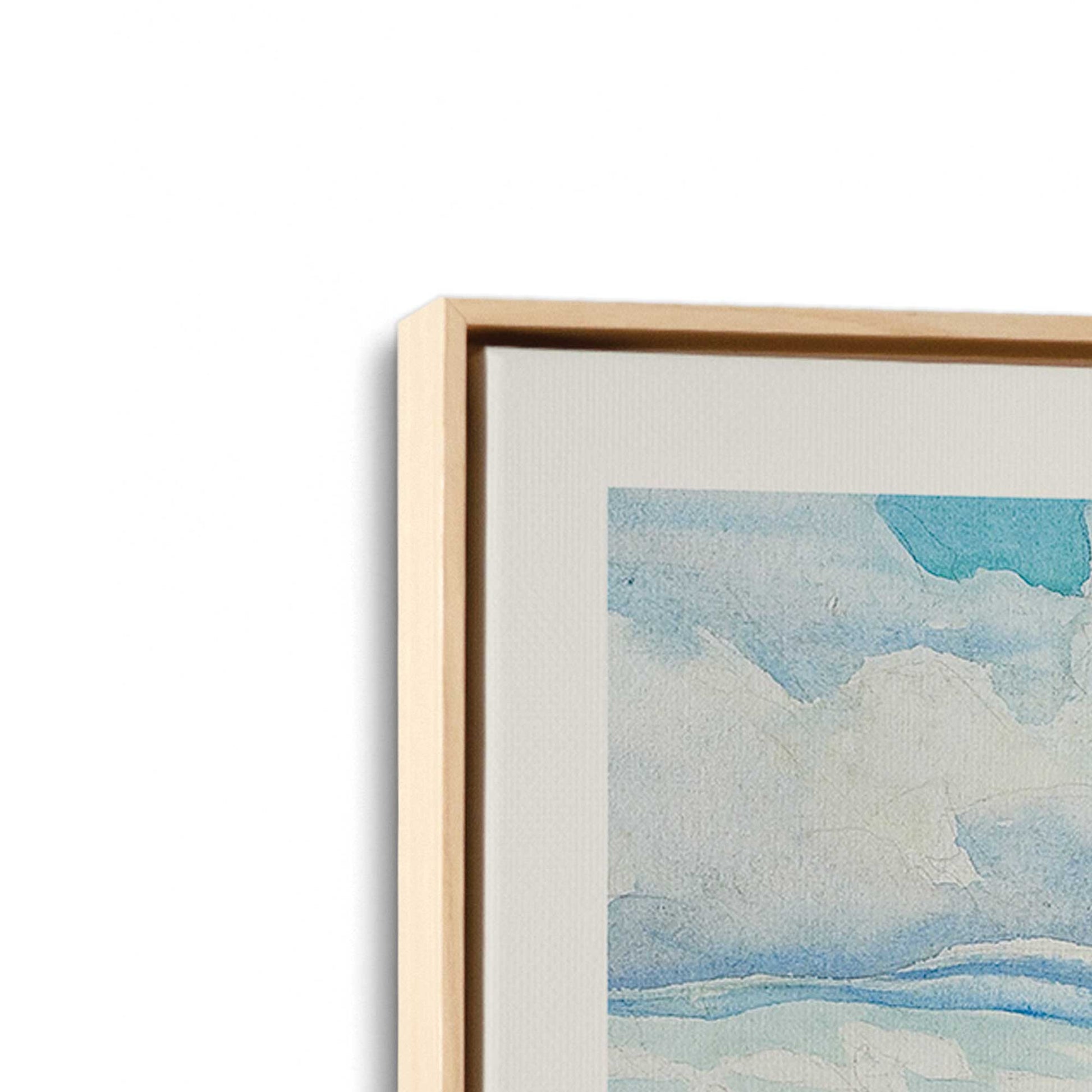 [Color:American Maple], Picture of art in a American Maple frame at an angle
