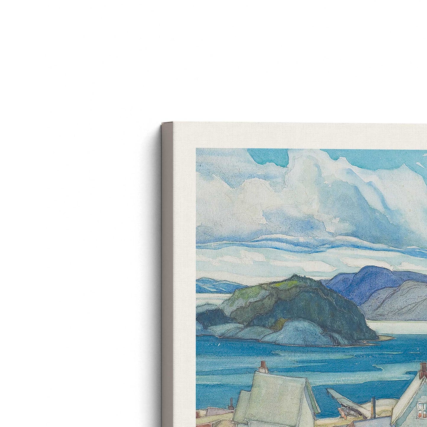 [Color:Stretched Canvas], Picture of the corner of the art