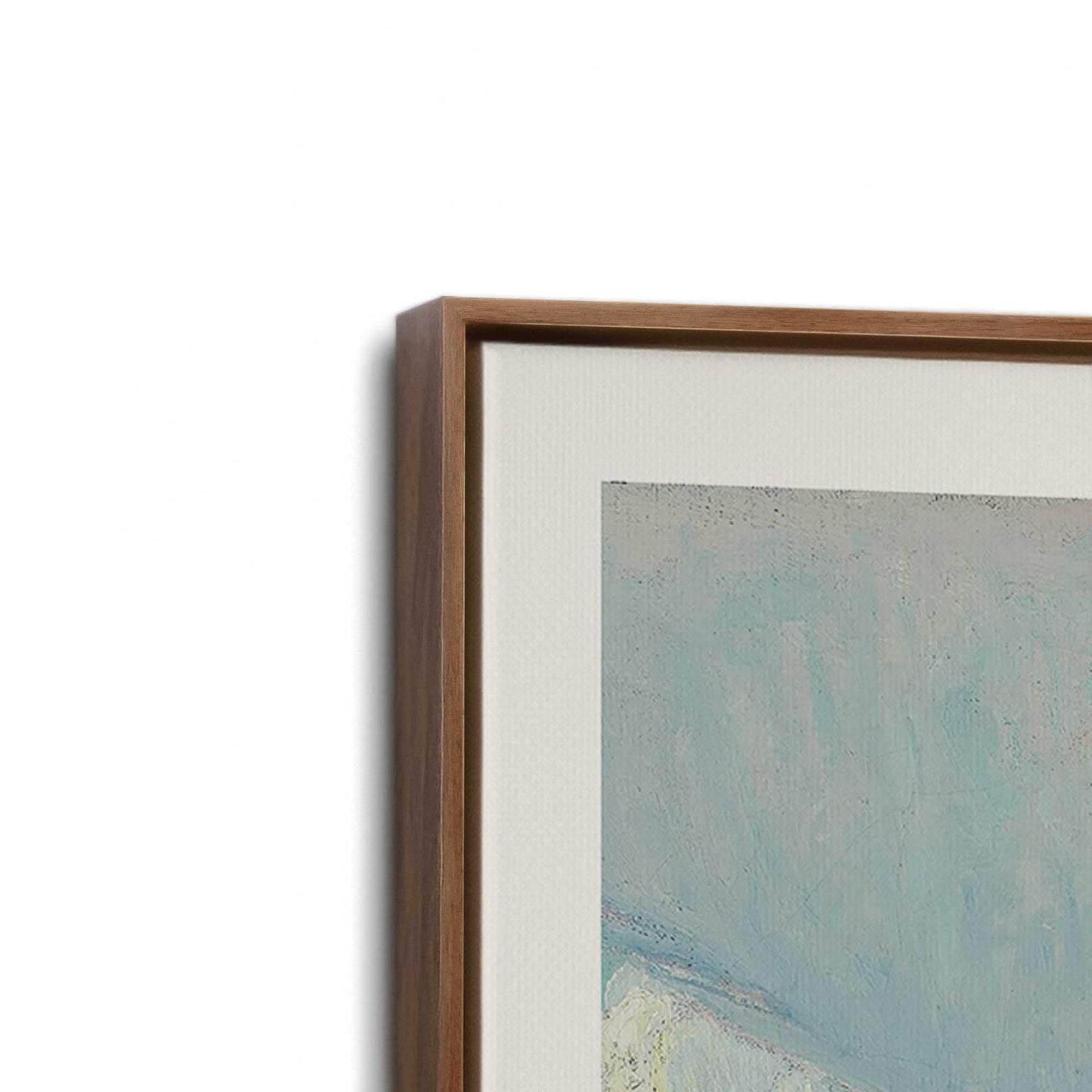 [Color:Walnut], Picture of art in a Walnut frame at an angle
