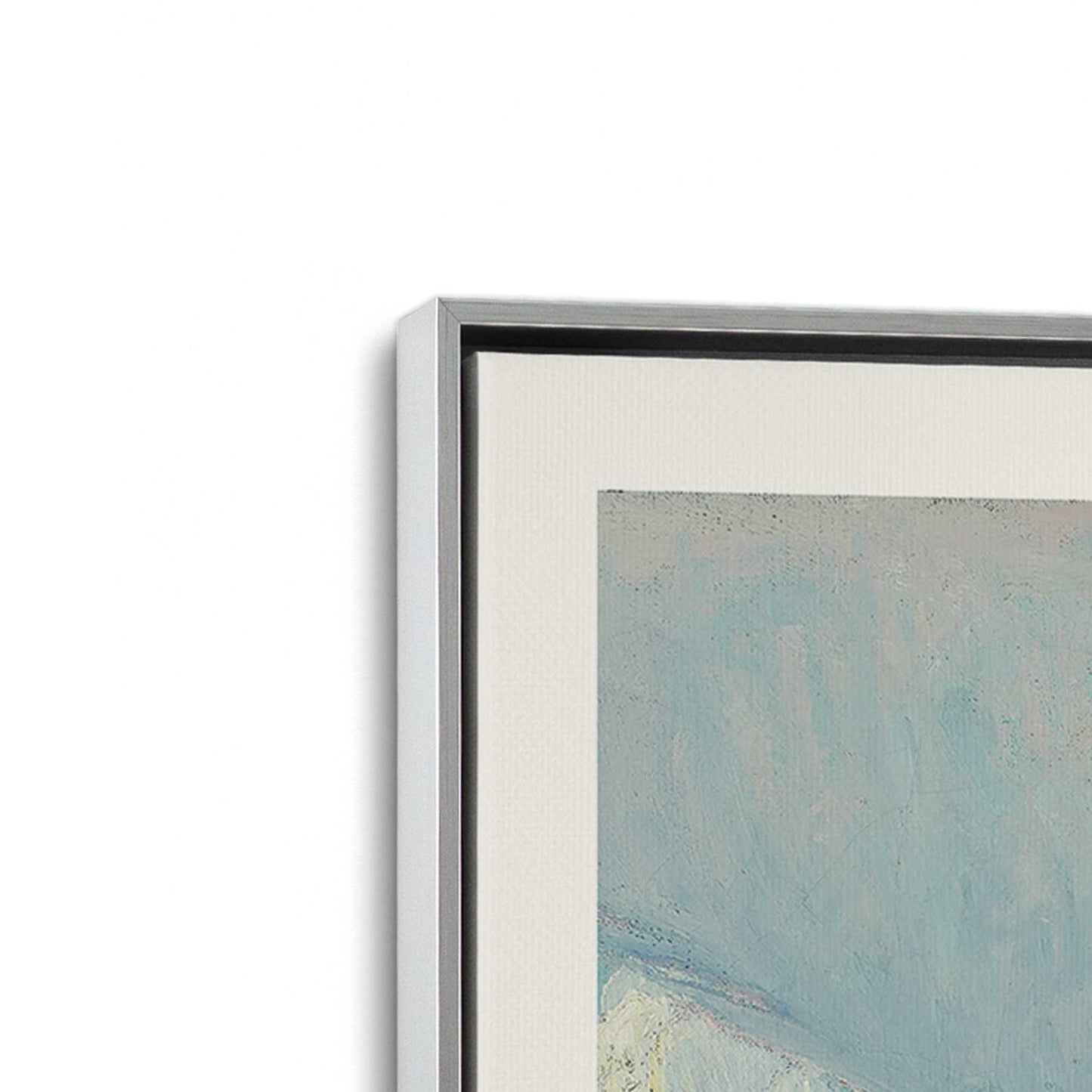 [Color:Polished Chrome], Picture of art in a Polished Chrome frame at an angle