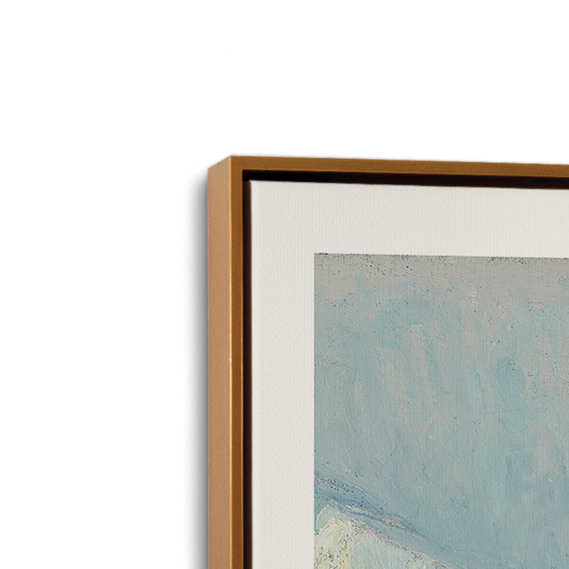[Color:Polished Gold], Picture of art in a Polished Gold frame at an angle
