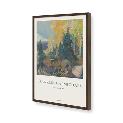 [Color:Brown], Picture of art in a Brown frame of the corner