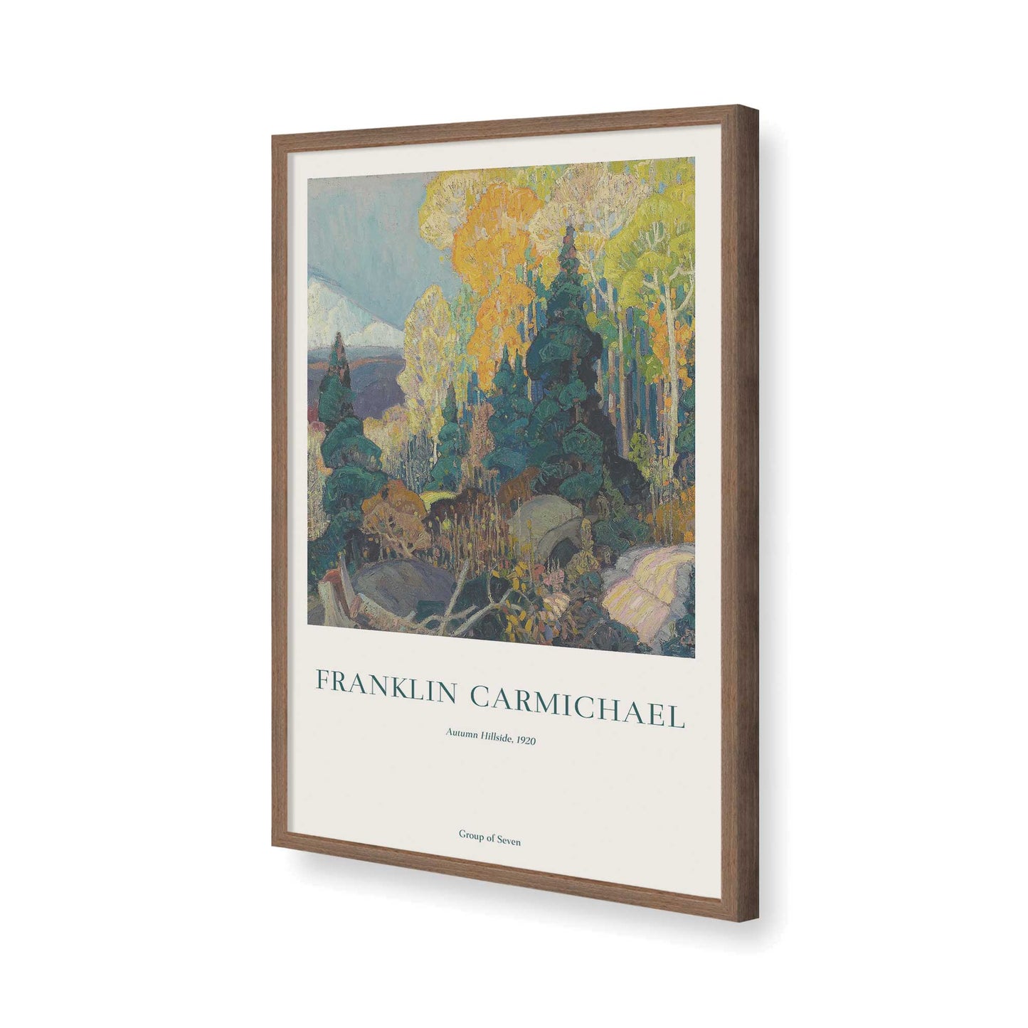 [Color:Walnut], Picture of art in a Walnut frame of the corner