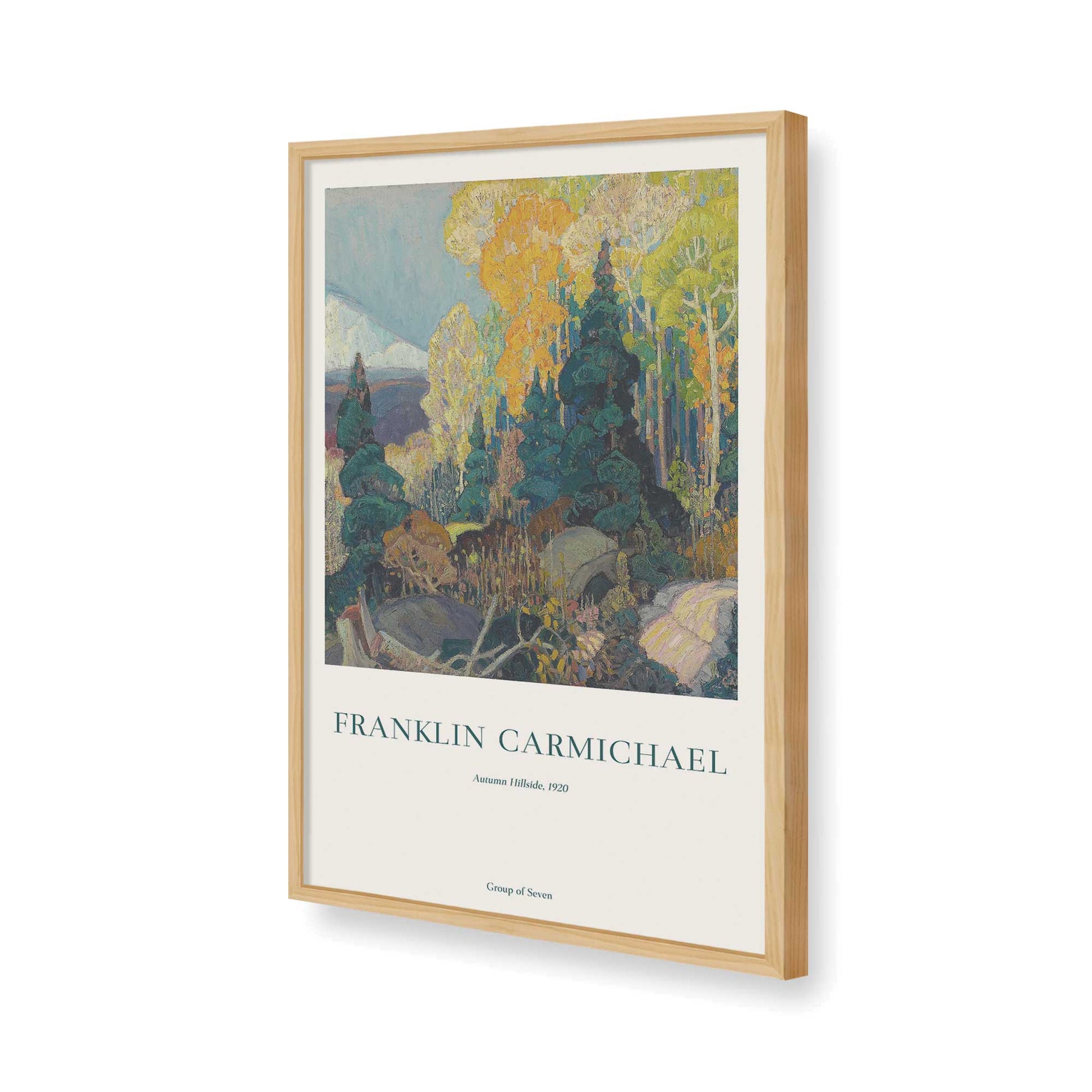 [Color:American Maple], Picture of art in a American Maple frame of the corner