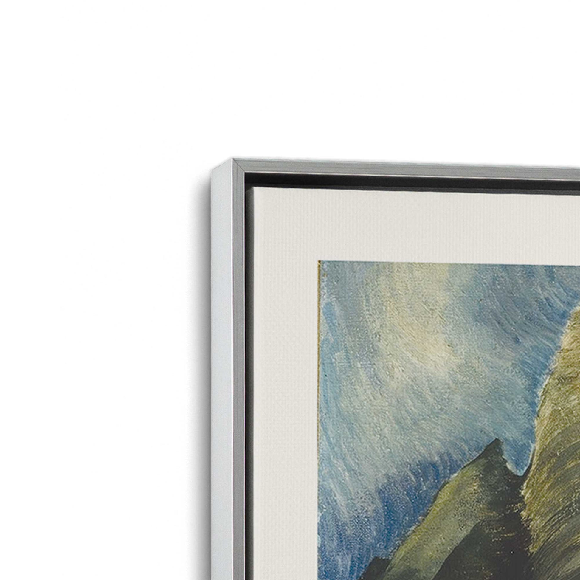[Color:Polished Chrome], Picture of art in a Polished Chrome frame at an angle