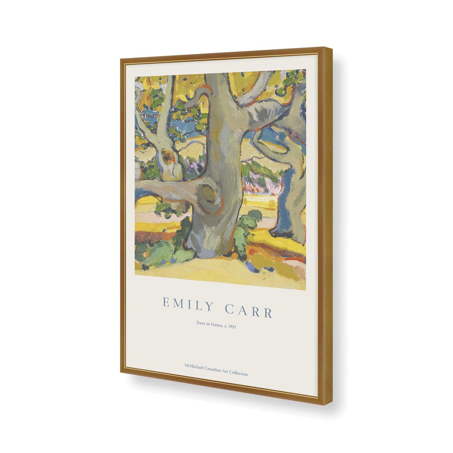 [Color:Polished Gold], Picture of art in a Polished Gold frame of the corner
