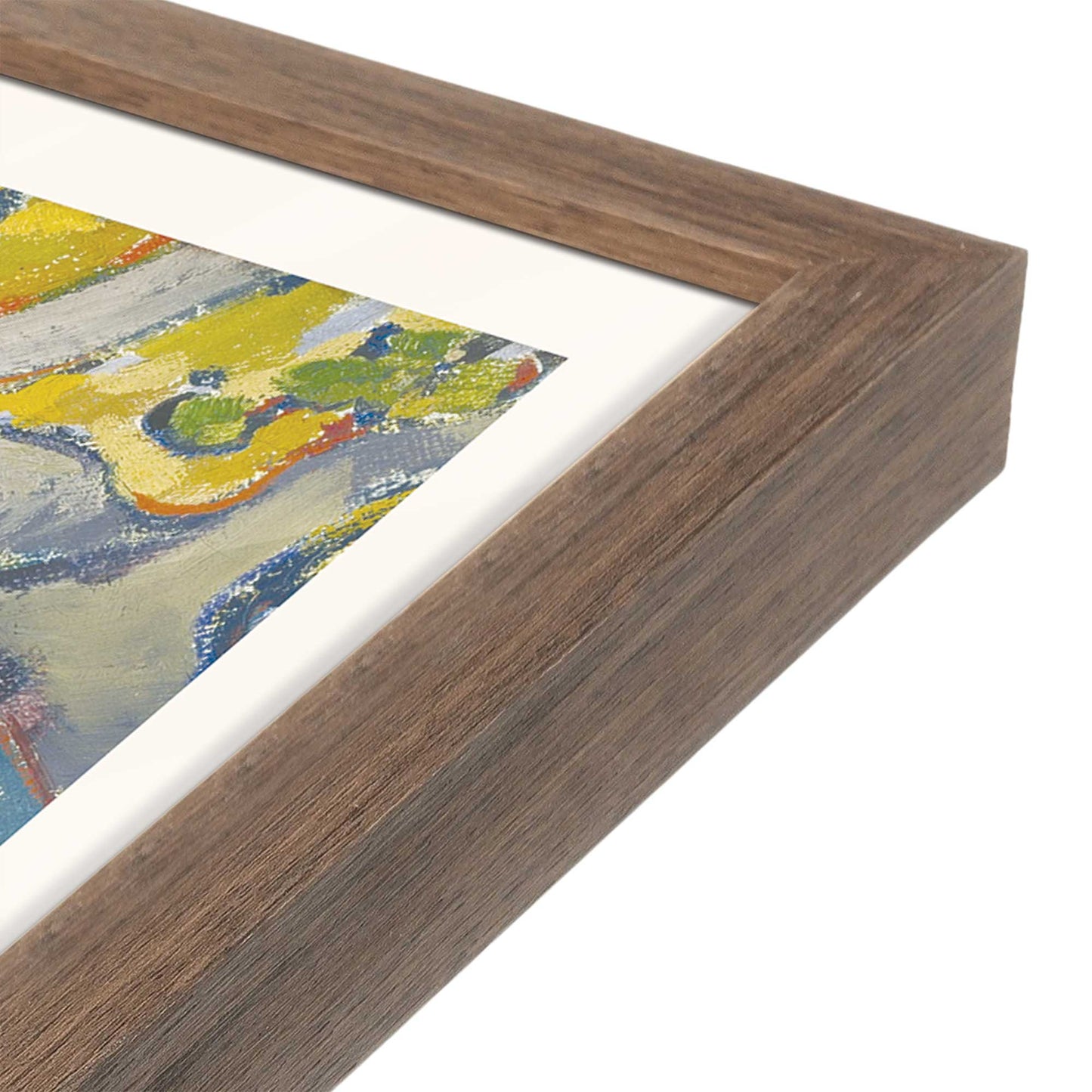 [Color:Walnut], Picture of art in a Walnut frame at an angle