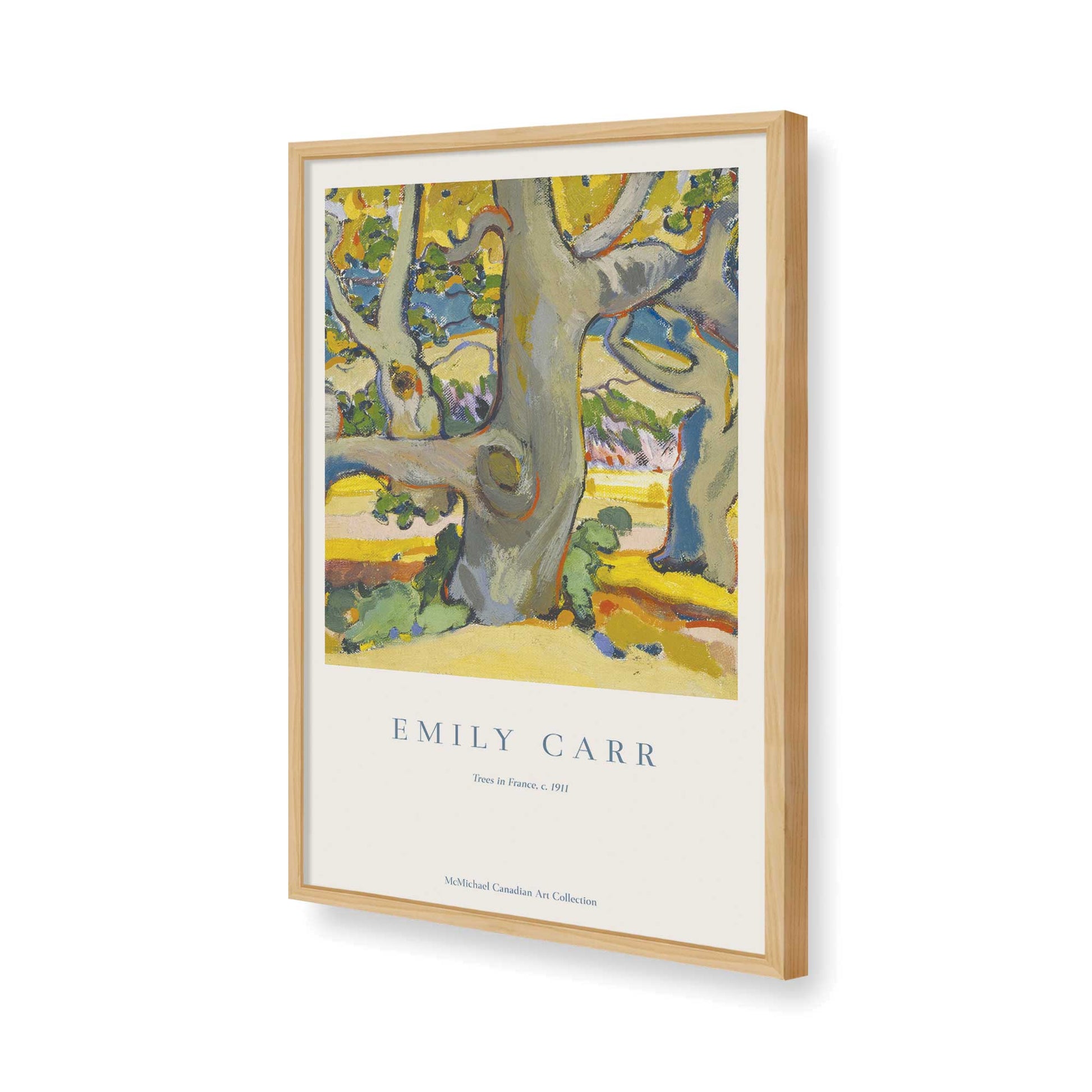 [Color:American Maple], Picture of art in a American Maple frame of the corner