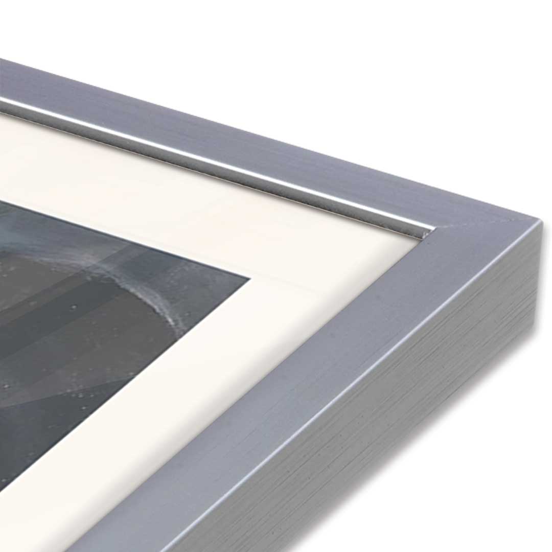 [Color:Polished Chrome], Picture of art in a Polished Chrome frame at an angle