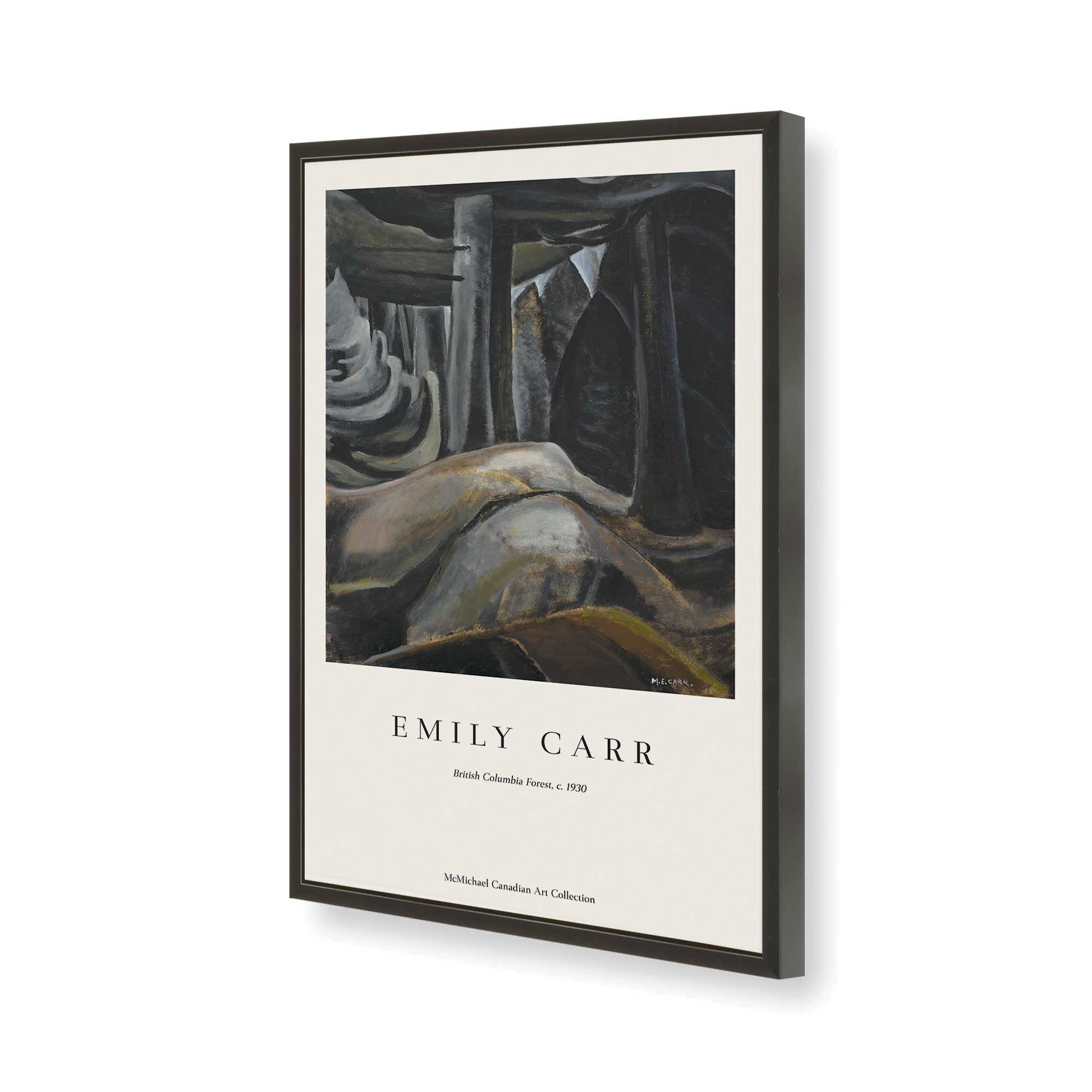 [Color:Satin Black], Picture of art in a Satin Black frame of the corner