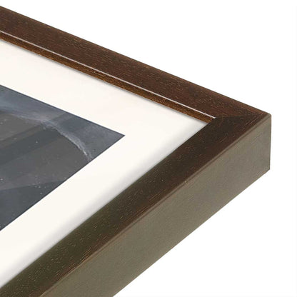 [Color:Brown], Picture of art in a Brown frame at an angle