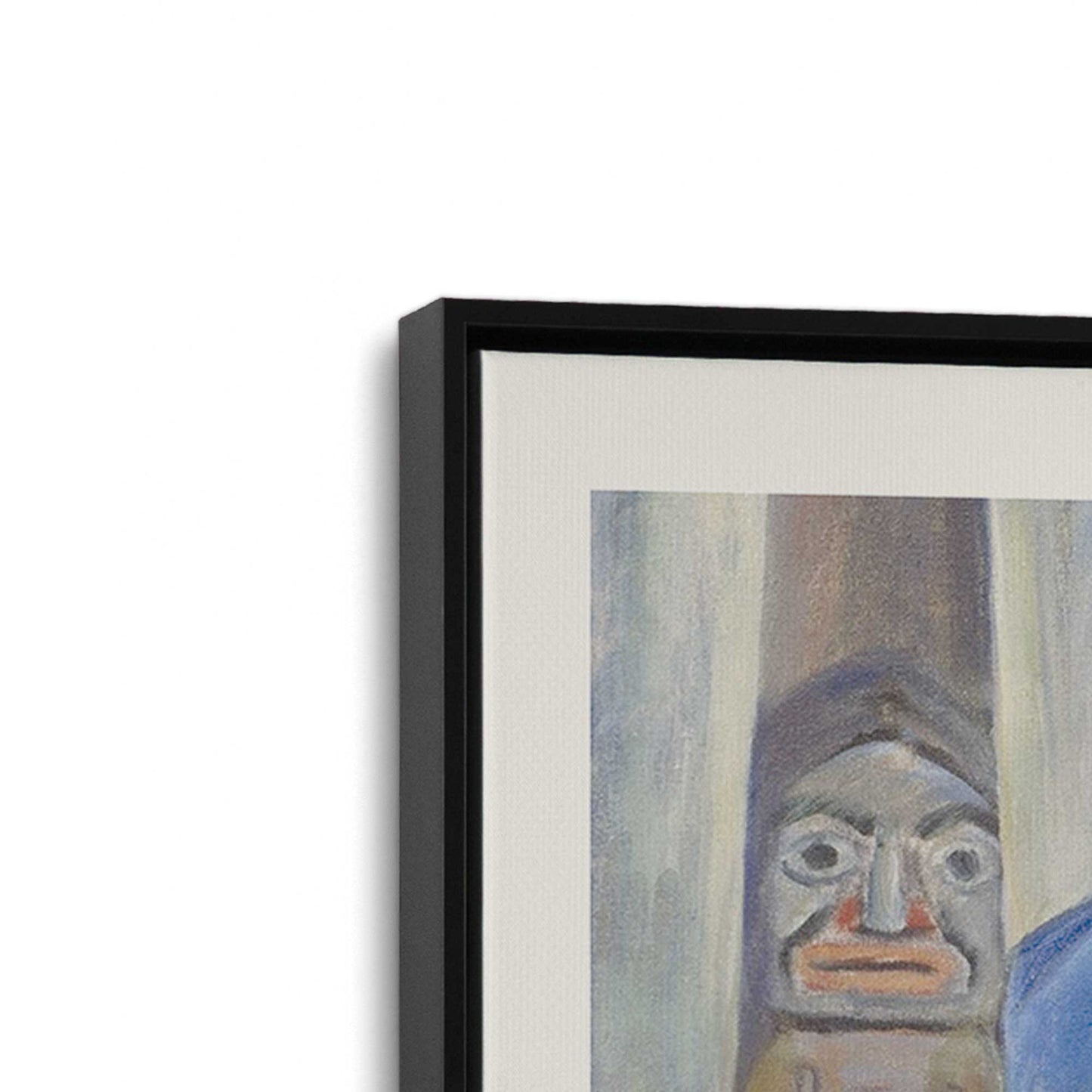 [Color:Satin Black], Picture of art in a Satin Black frame at an angle