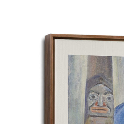 [Color:Walnut], Picture of art in a Walnut frame at an angle