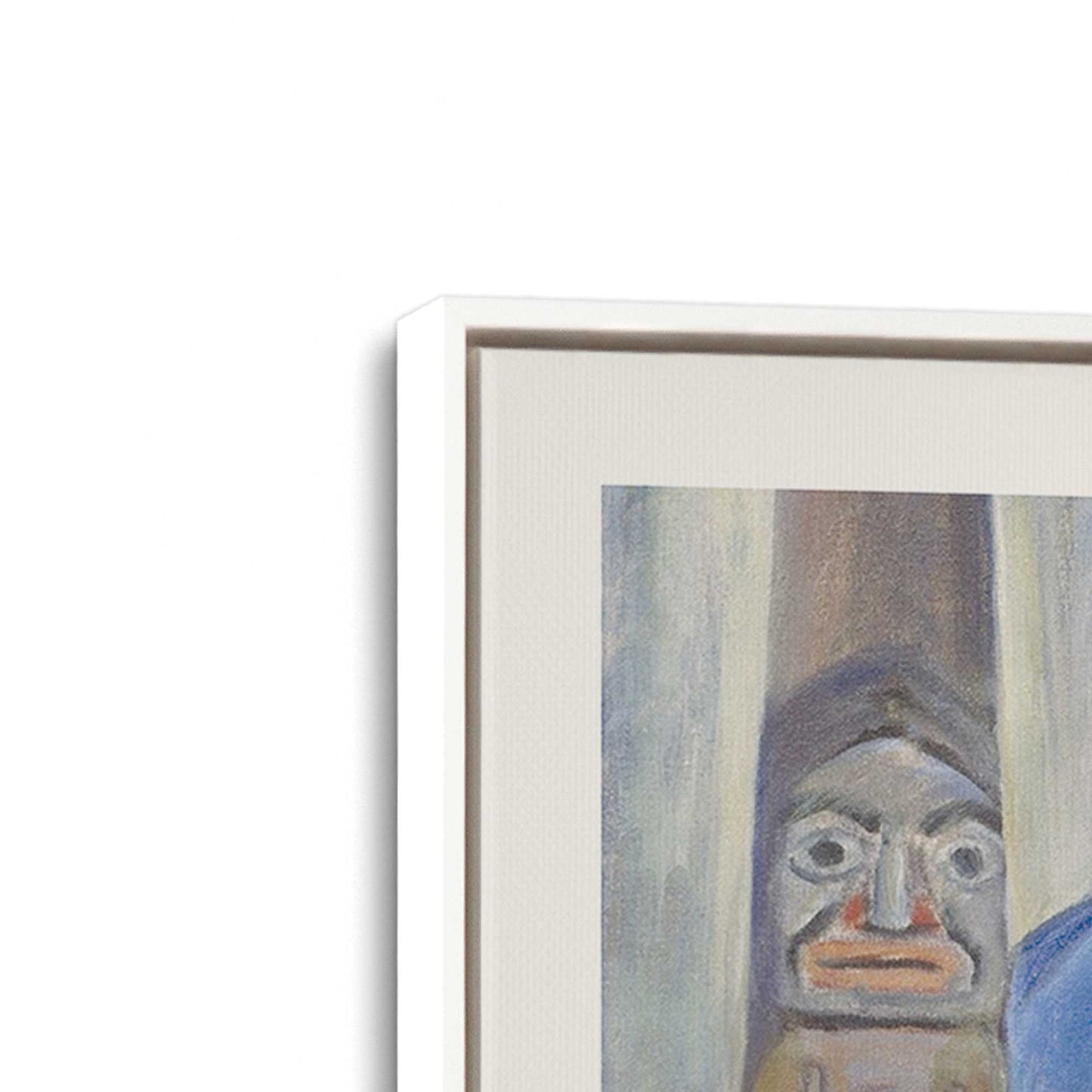 [Color:Opaque White], Picture of art in a White frame at an angle