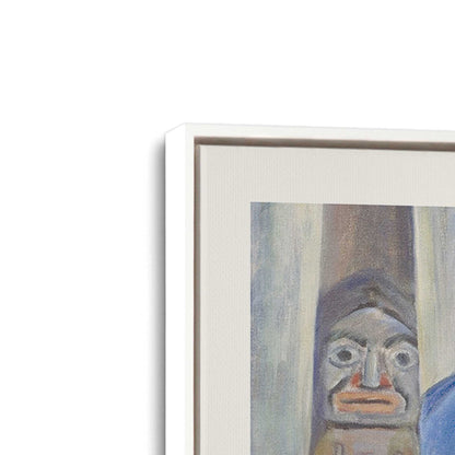 [Color:Opaque White], Picture of art in a White frame at an angle