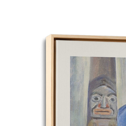 [Color:American Maple], Picture of art in a American Maple frame at an angle