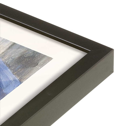 [Color:Satin Black], Picture of art in a Satin Black frame at an angle