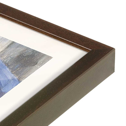 [Color:Brown], Picture of art in a Brown frame at an angle