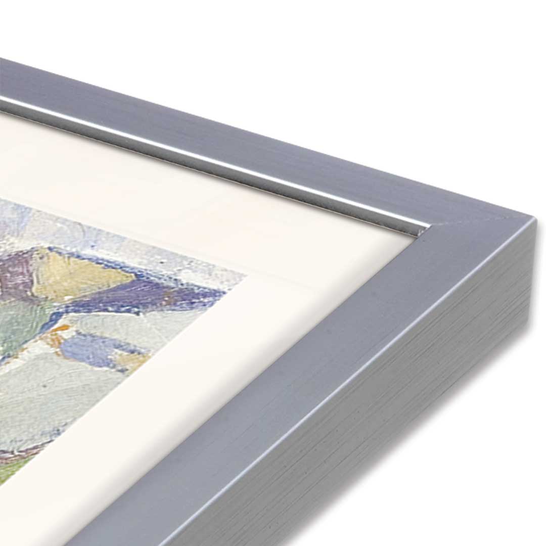 [Color:Polished Chrome], Picture of art in a Polished Chrome frame at an angle