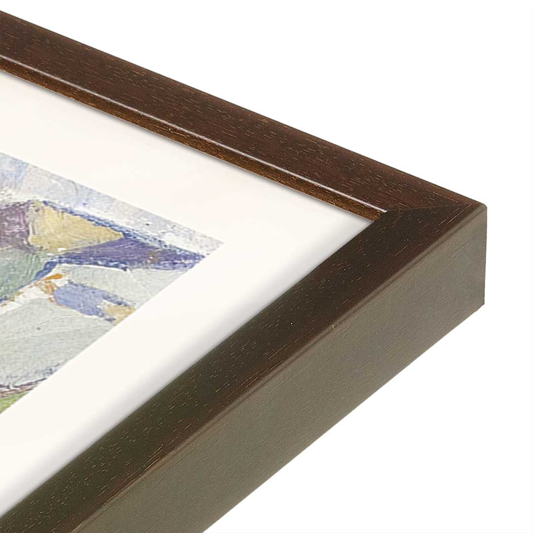 [Color:Belvinder Brown], Picture of art in a Belvinder Brown frame at an angle