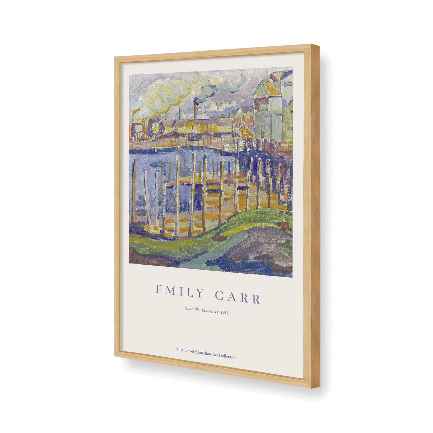 [Color:American Maple], Picture of art in a American Maple frame of the corner