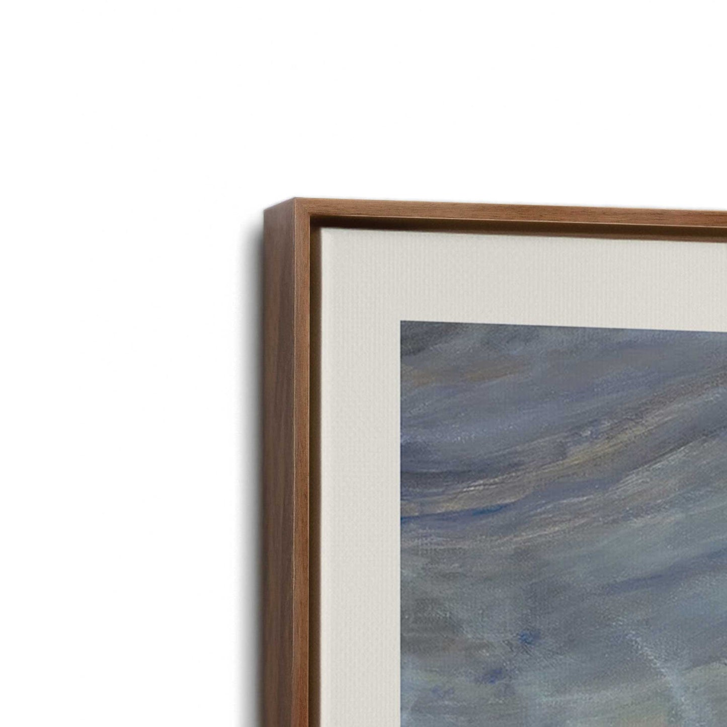 [Color:Walnut], Picture of art in a Walnut frame at an angle