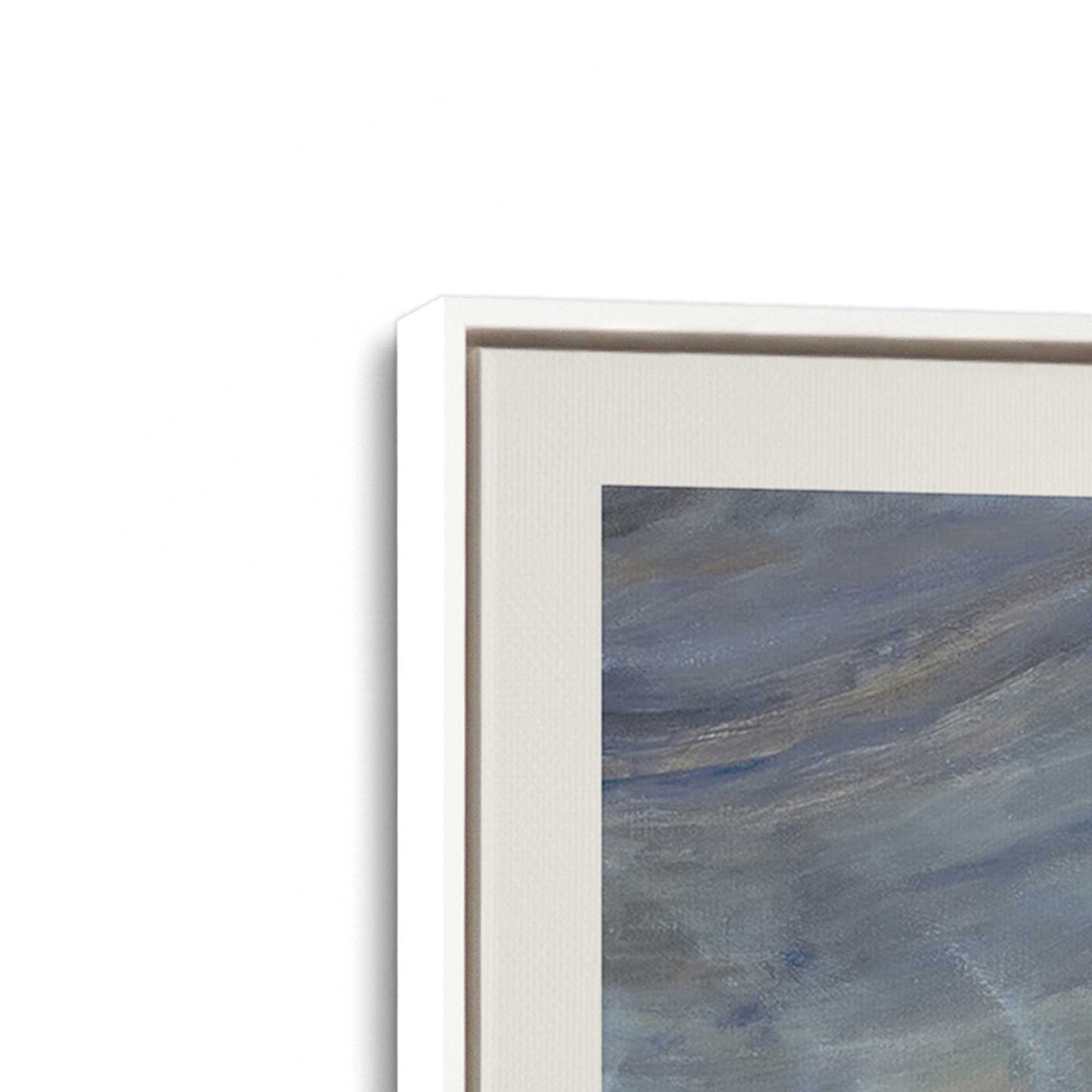[Color:Opaque White], Picture of art in a White frame at an angle
