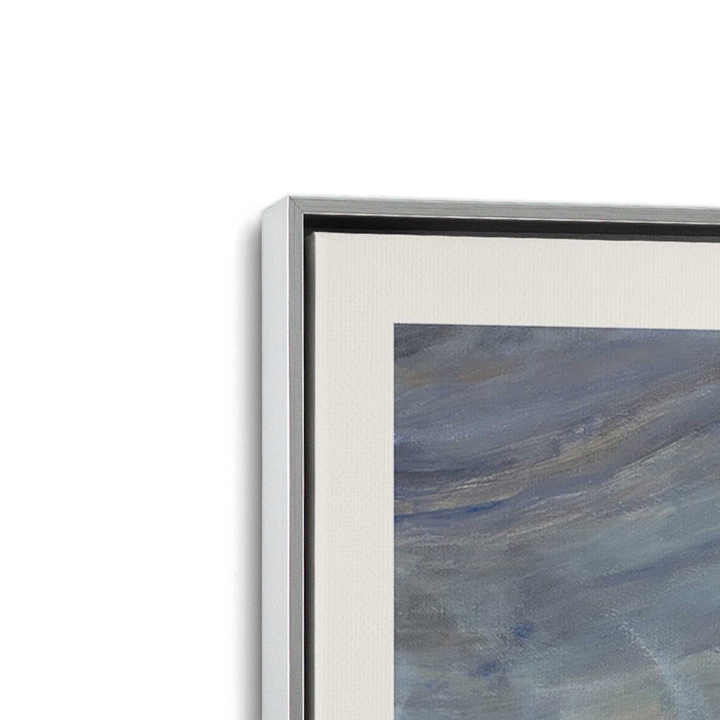 [Color:Polished Chrome], Picture of art in a Polished Chrome frame at an angle