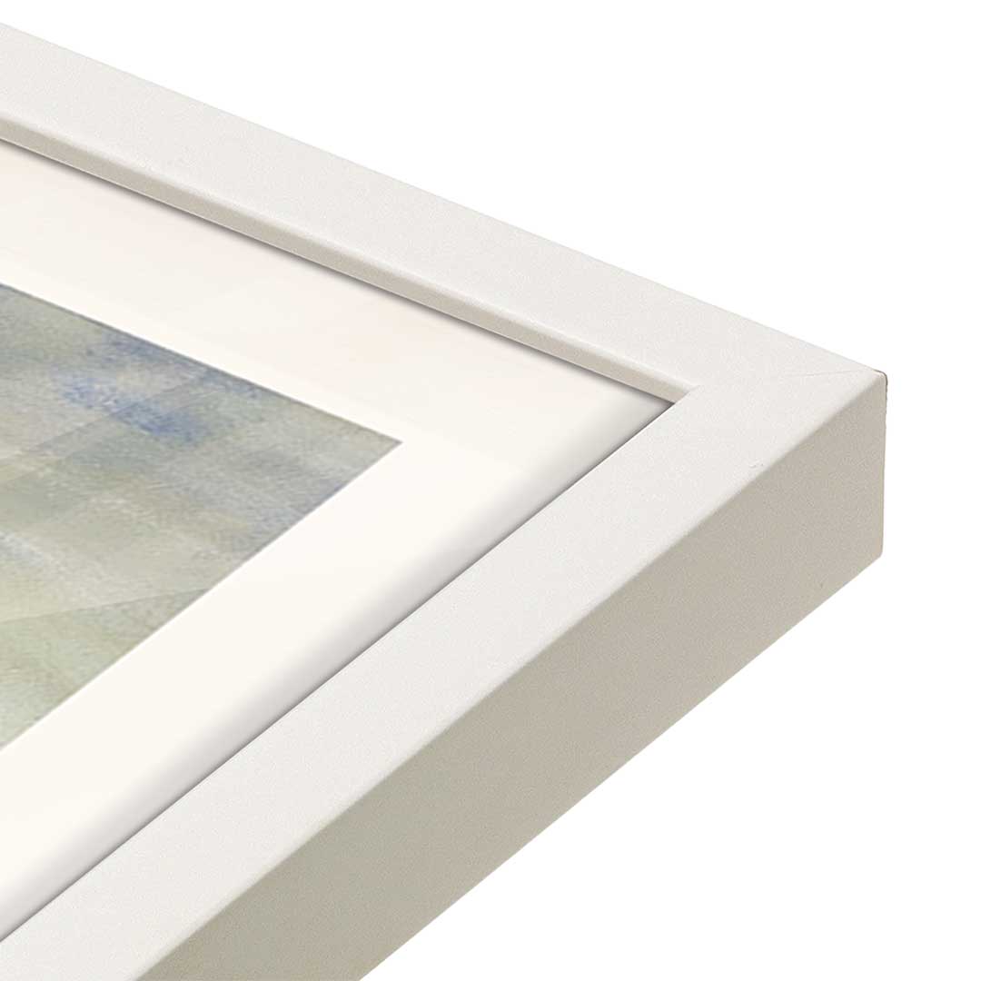 [Color:Opaque White], Picture of art in a Opaque White frame at an angle