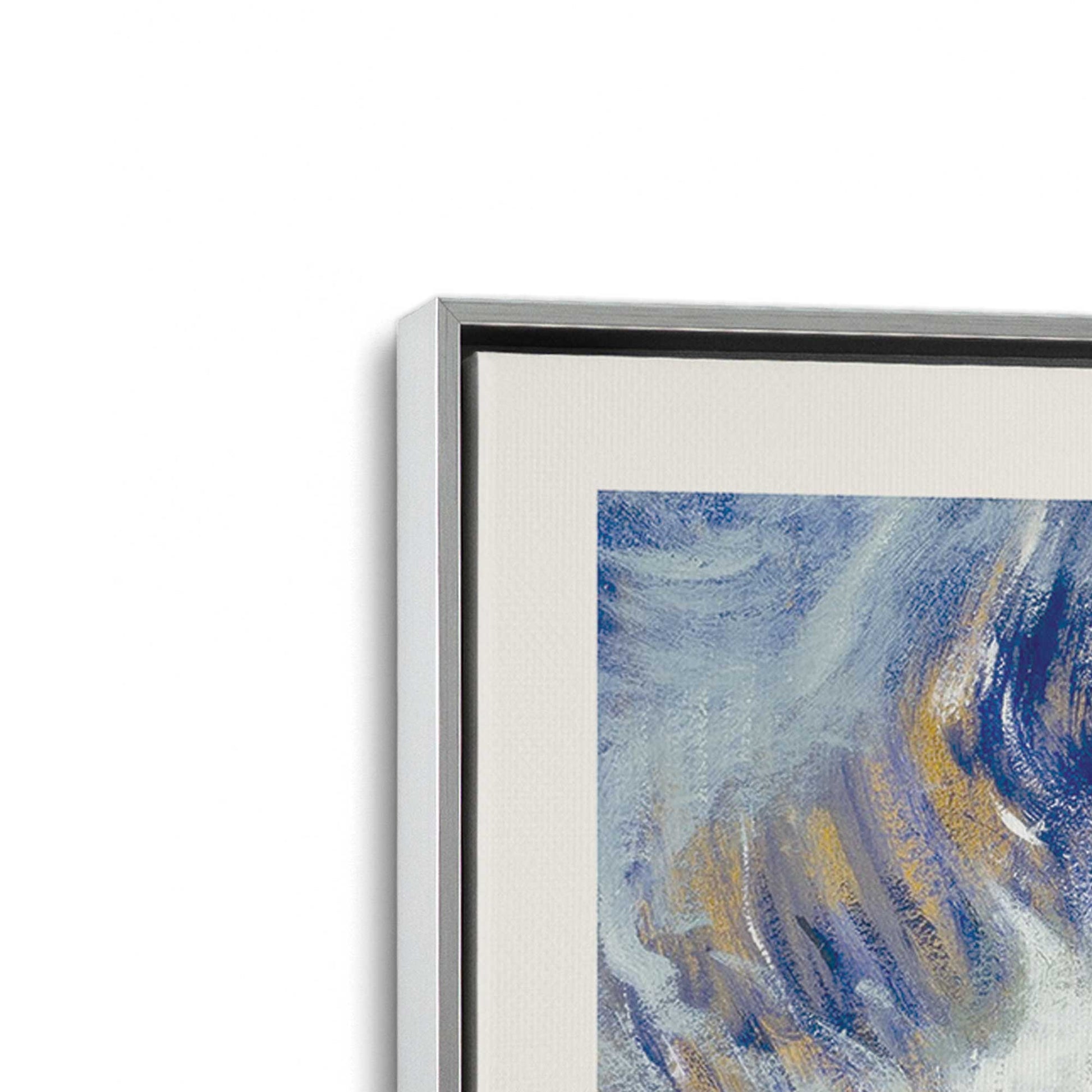 [Color:Polished Chrome], Picture of art in a Polished Chrome frame at an angle