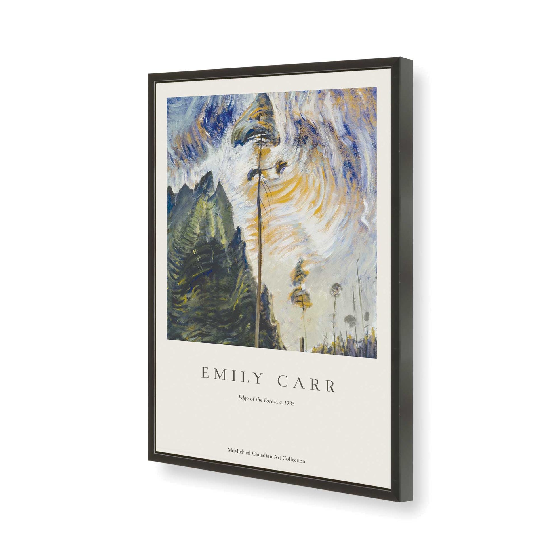[Color:Satin Black], Picture of art in a Satin Black frame of the corner