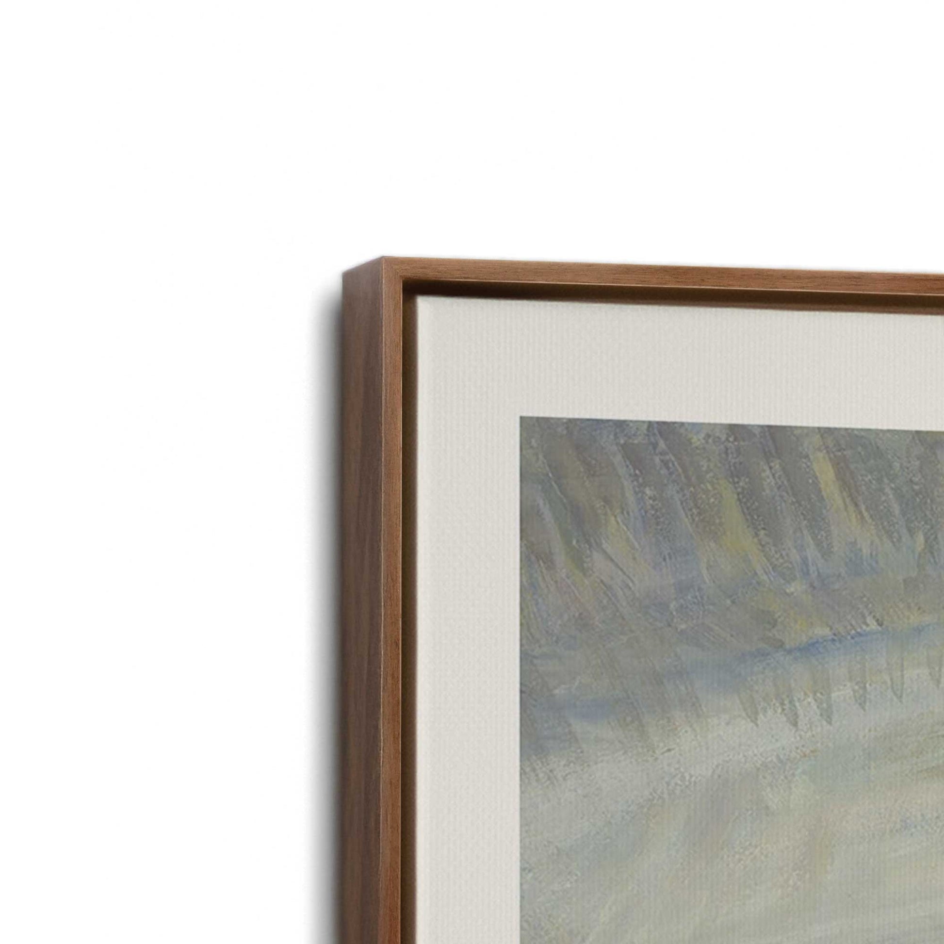 [Color:Walnut], Picture of art in a Walnut frame at an angle