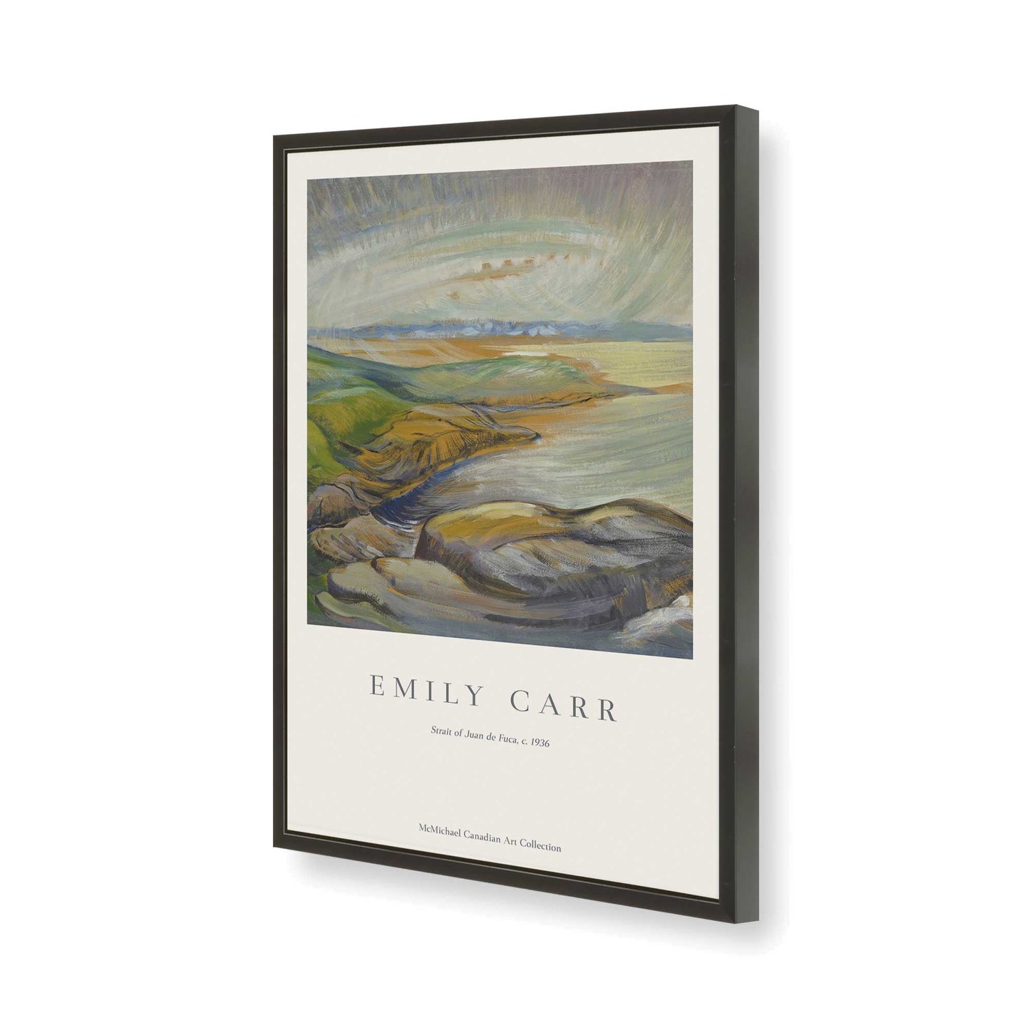 [Color:Satin Black], Picture of art in a Satin Black frame of the corner