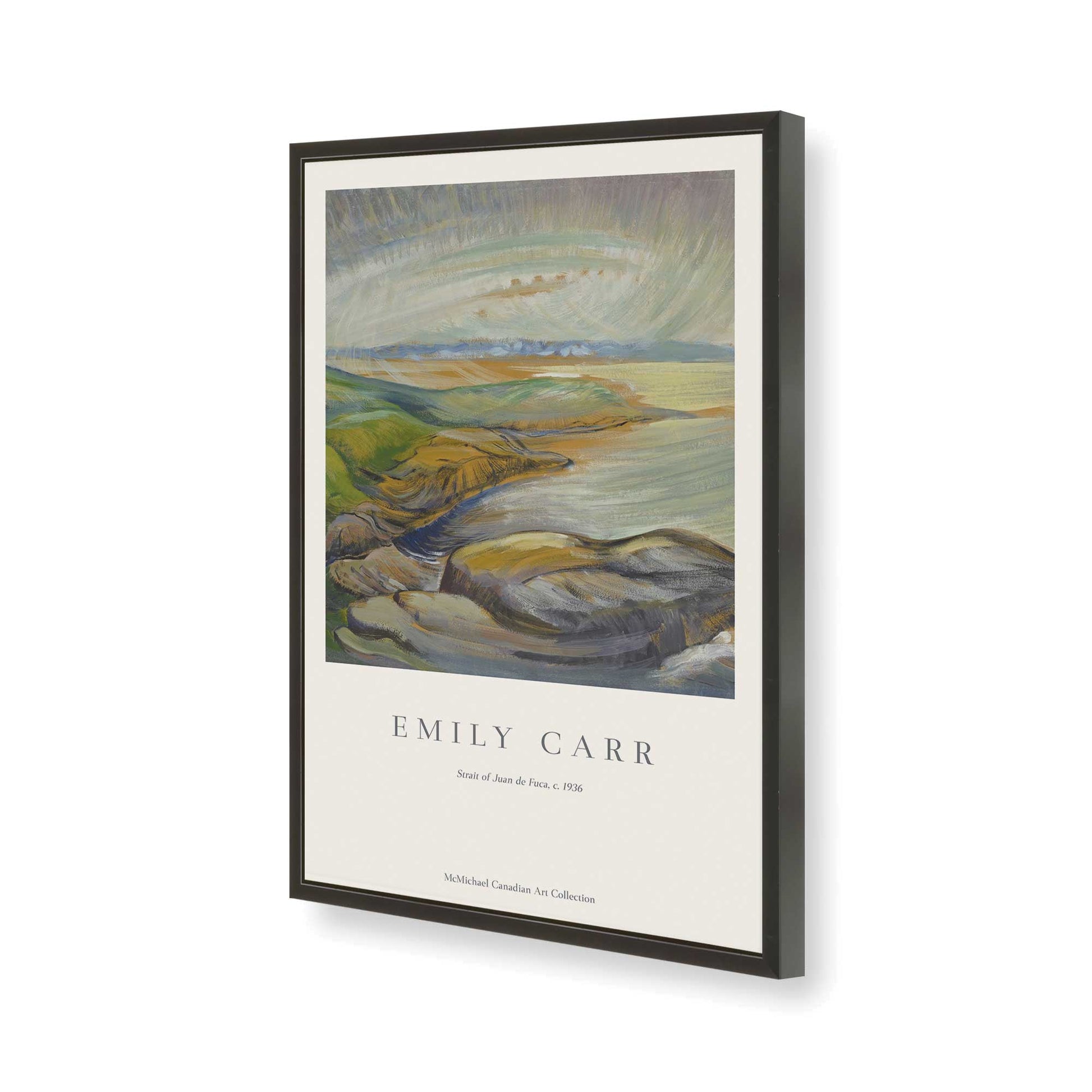 [Color:Satin Black], Picture of art in a Satin Black frame of the corner