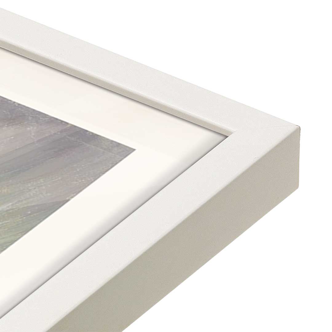 [Color:Opaque White], Picture of art in a Opaque White frame at an angle