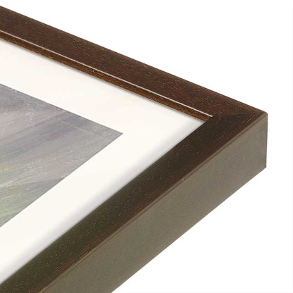 [Color:Brown], Picture of art in a Brown frame at an angle