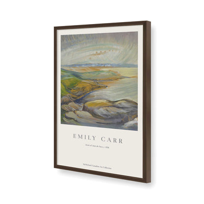 [Color:Brown], Picture of art in a Brown frame of the corner