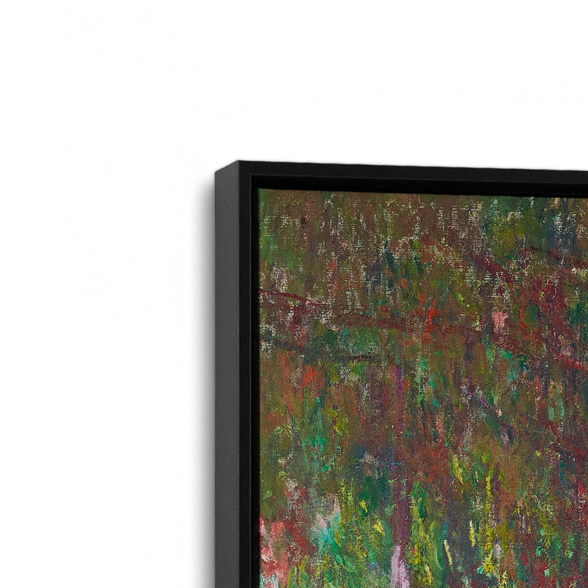[Color:Satin Black], Picture of art in a Satin Black frame at an angle