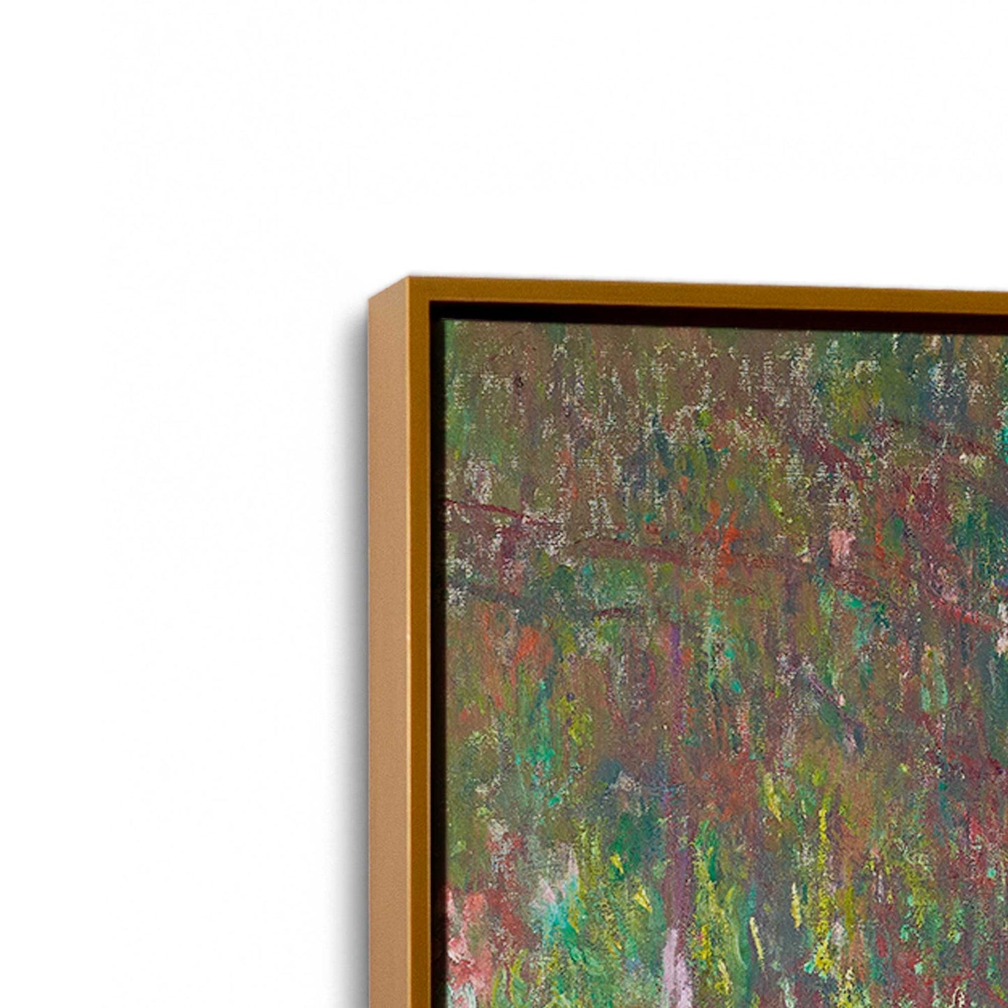 [Color:Polished Gold], Picture of art in a Polished Gold frame at an angle