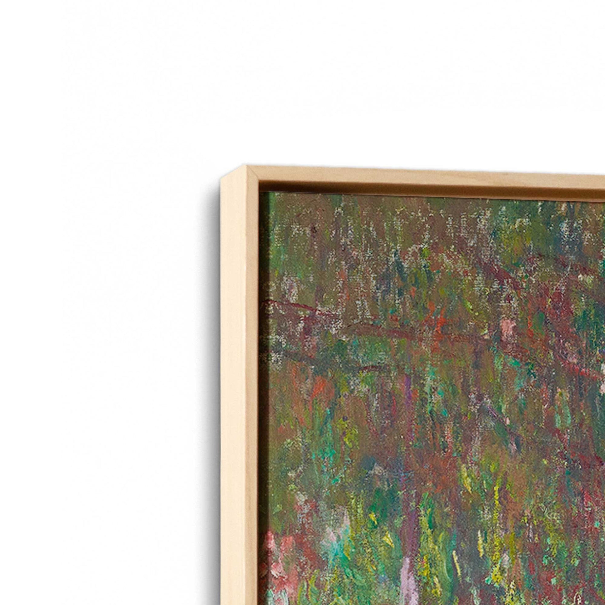 [Color:American Maple], Picture of art in a American Maple frame at an angle