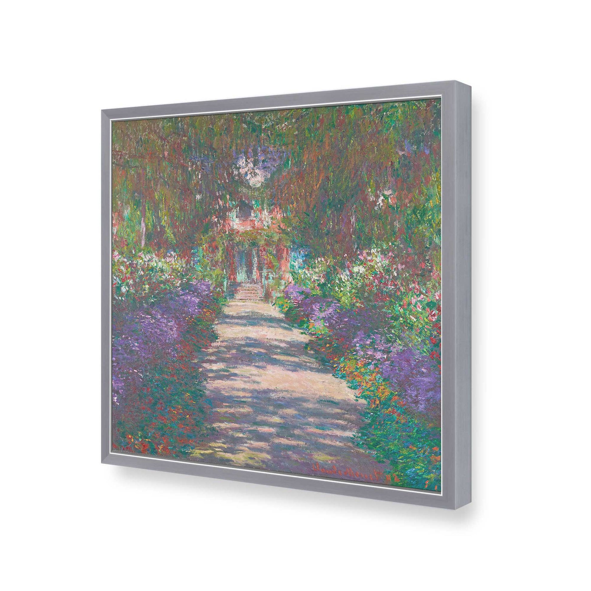 [Color:Polished Chrome], Picture of art in a Polished Chrome frame of the corner